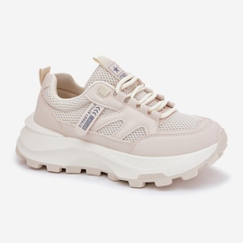 Evento Kvinnors sneakers sportskor på en tjock beige sula 4