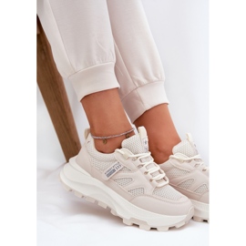 Evento Kvinnors sneakers sportskor på en tjock beige sula 7