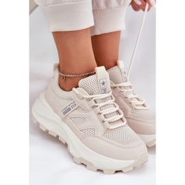 Evento Kvinnors sneakers sportskor på en tjock beige sula 8