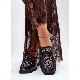 Läderlackade loafers med Vinceza Mesh 31931 Black svart 2