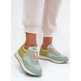 Lädersportskor med Vinceza 66775 kvinnors nät grön 2