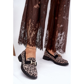 Suede Moccasins Women's Vinceza 66792 Grå leopardtryck 2