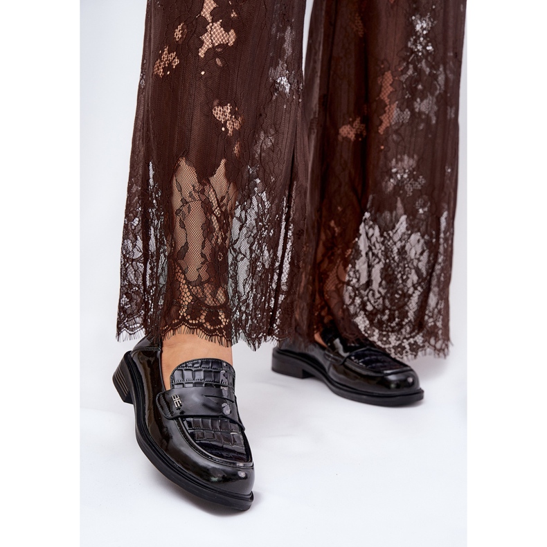 Målad Vinceza 91125 Kvinnor läder loafers svart 2