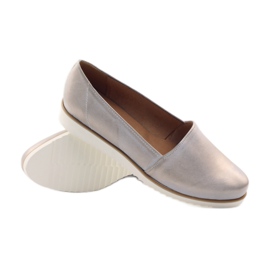 Badura beige och guldskor för kvinnor gyllene 3