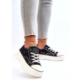 Big Star Kvinnors sneakers på den massiva enda stora stjärnan NN274125 svart 2