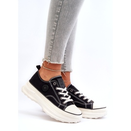 Big Star Kvinnors sneakers på den massiva enda stora stjärnan NN274125 svart 1