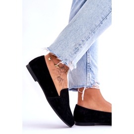 S.Barski Lädermocka vävstolar av kvinnors öppning svart 3