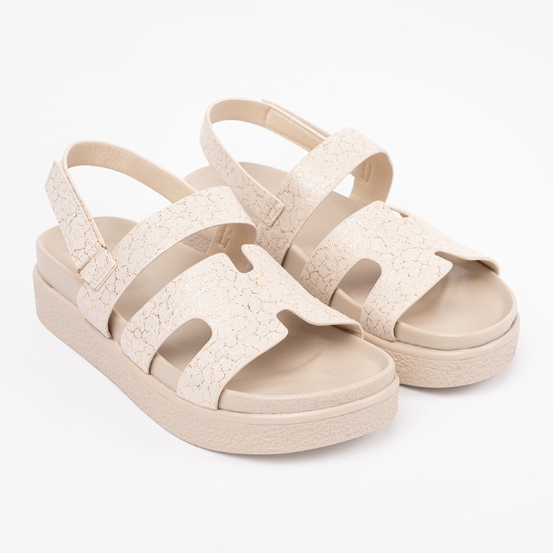 Goodin Klassiska sandaler på beige -plattformen 1