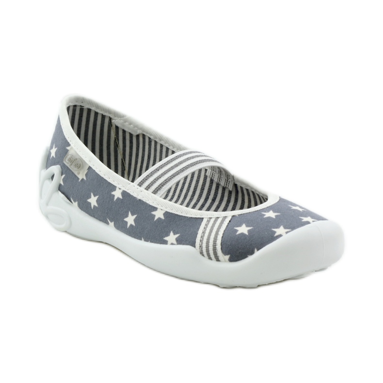 Flicktofflor Befado 193y064 stjärnor grå vit 1