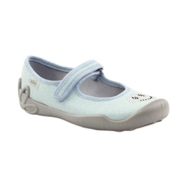 Befado 114y289 ballerinor tofflor Blå uttryckssymboler 1