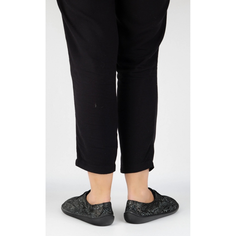 Women's Leather Pollonus 5-1288-028 Black Slange svart 2