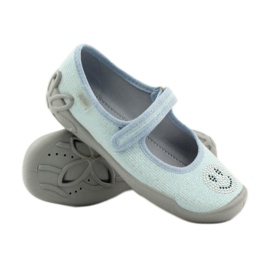 Befado 114y289 ballerinor tofflor Blå uttryckssymboler 3