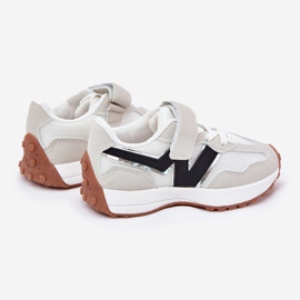 Sneakers med kardborre för barn, grå 2