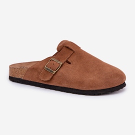Kvinnors mocka flip -flops med Big Star RR274A387 Brun spänne 4