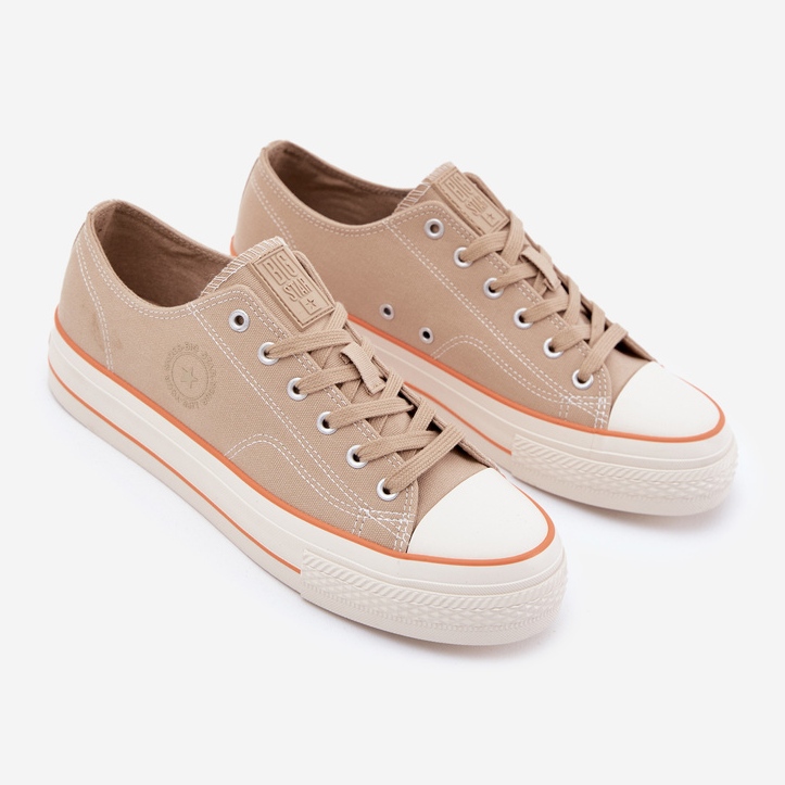 Mäns sneakers på Big Star RR174323 Beige -plattformen 2
