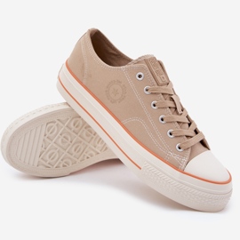 Mäns sneakers på Big Star RR174323 Beige -plattformen 4
