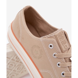 Mäns sneakers på Big Star RR174323 Beige -plattformen 6