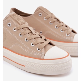 Mäns sneakers på Big Star RR174323 Beige -plattformen 3