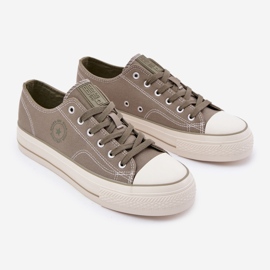 Herrsneakers på Big Star RR174325 -plattformen grön 1