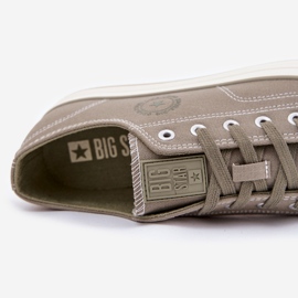 Herrsneakers på Big Star RR174325 -plattformen grön 5