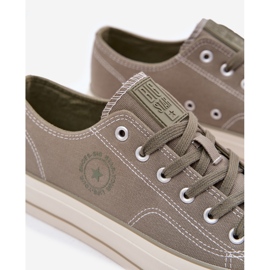 Herrsneakers på Big Star RR174325 -plattformen grön 3