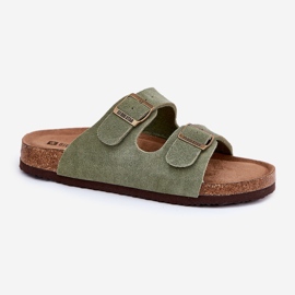 Big Star Kvinnors mocka flip flops med stor stjärna RR274A393 gröna klämmor 4