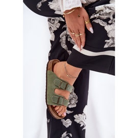 Big Star Kvinnors mocka flip flops med stor stjärna RR274A393 gröna klämmor 5