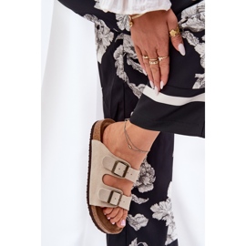 Big Star Kvinnors mocka flip flops med stor stjärna RR274A391 beige spännen 8