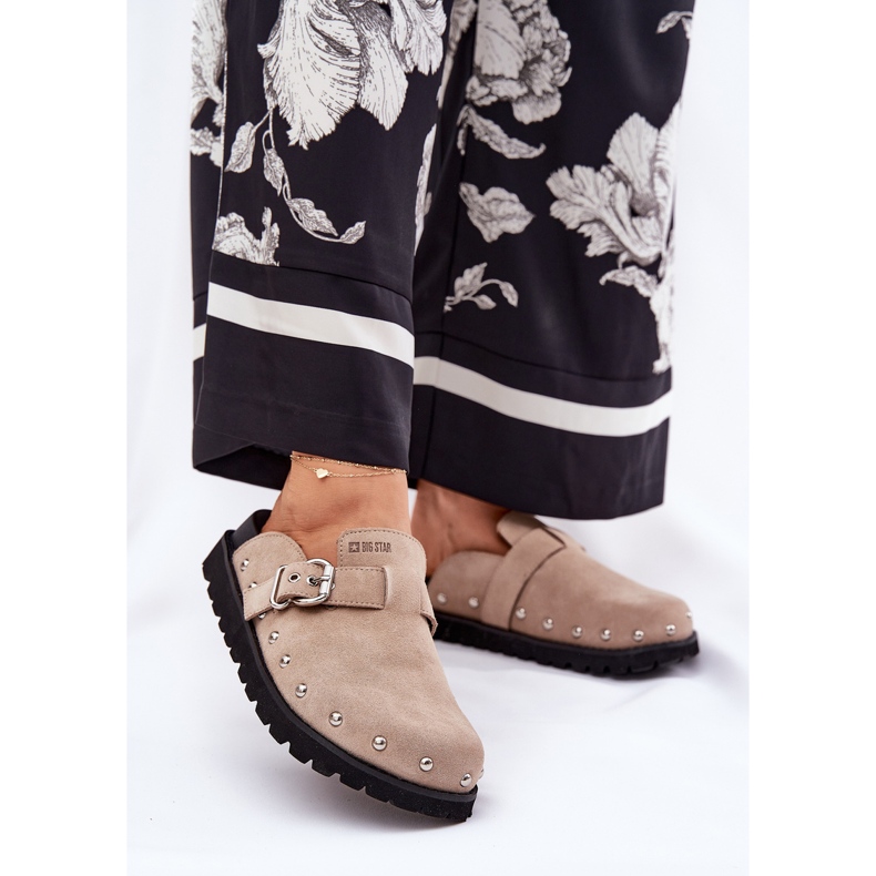 Suede Flip -Flops Kvinnor COGS på plattformen Big Star RR274A376 Beige 2