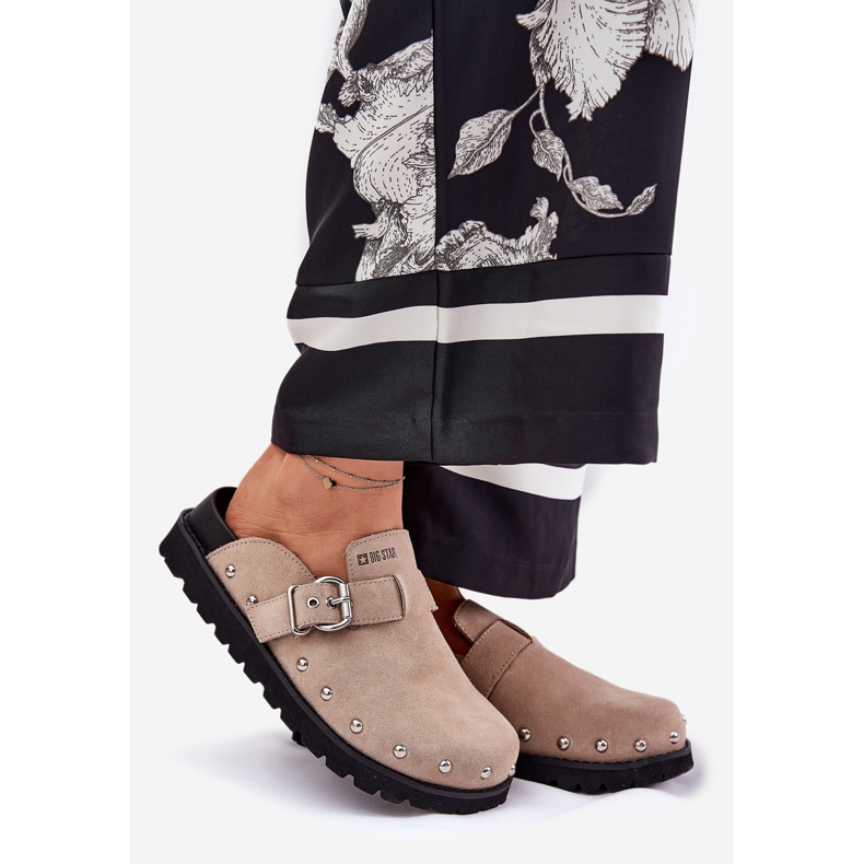 Suede Flip -Flops Kvinnor COGS på plattformen Big Star RR274A376 Beige 1