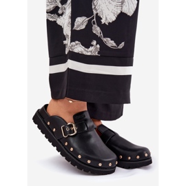 Big Star Läderflip -flops kvinnors trosor på den stora stjärnan RR274A378 Black Platform svart 1