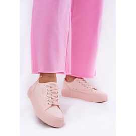 Kvinnors material sneakers Big Star RR274404 rosa 1