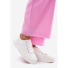 Kvinnors material sneakers Big Star RR274405 White vit 1