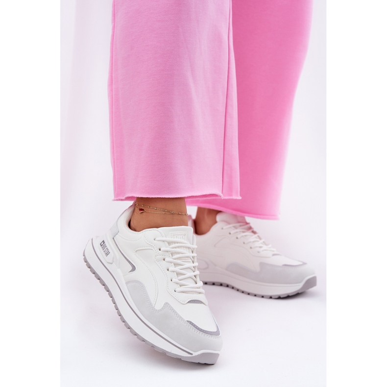 Kvinnors sneakers Big Star RR274A213 Hi-Poly System White System vit 2