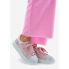 Dekorerade sneakers på Goe RR2N4009 Multikolor -plattformen rosa 1