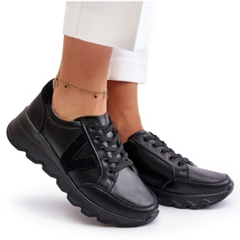 Vinceza 7918 Damsportskor i läder Svart 4