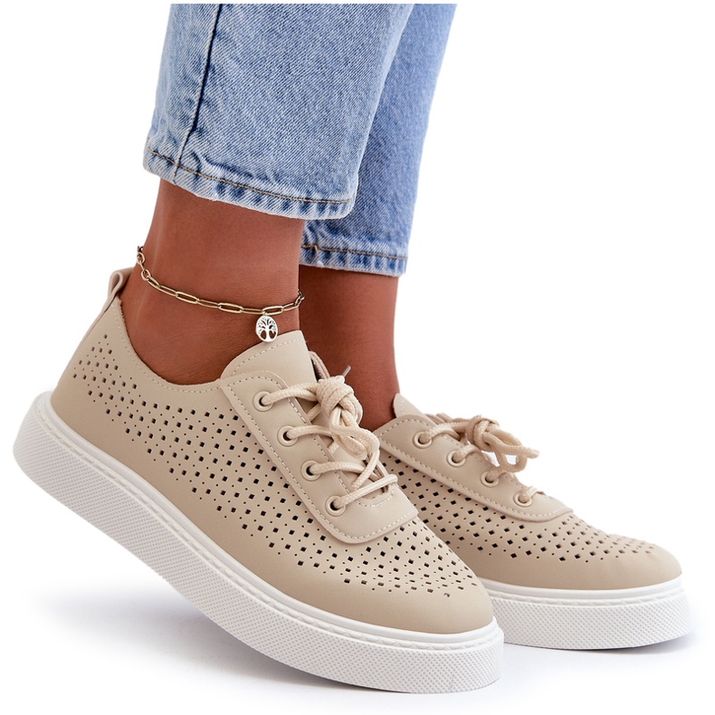 OpenWork Sneakers Sneakers på Beige -plattformen 4