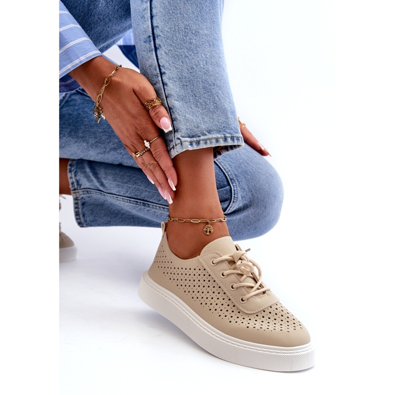 OpenWork Sneakers Sneakers på Beige -plattformen 3