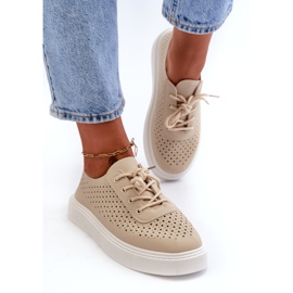 OpenWork Sneakers Sneakers på Beige -plattformen 2