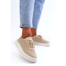 OpenWork Sneakers Sneakers på Beige -plattformen 1