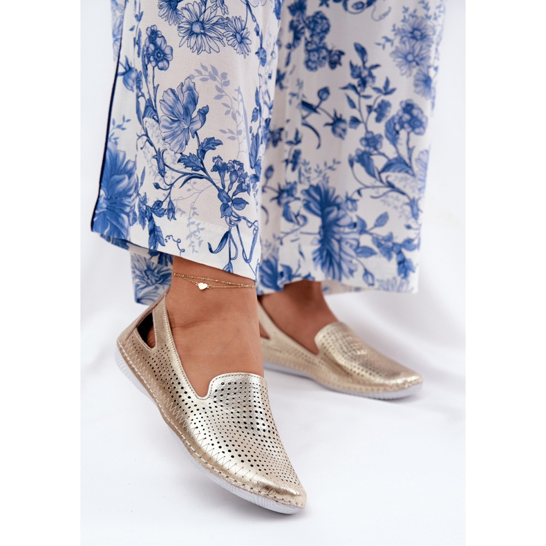 OpenWork Ballerinas gjord av naturläder Artiker 56C2694 PLN gyllene 2