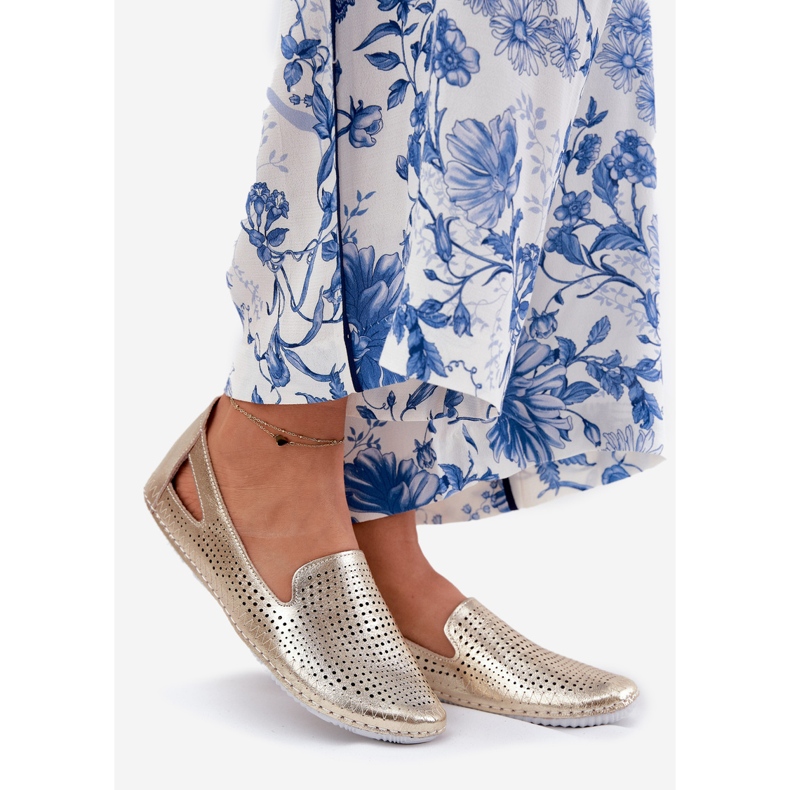 OpenWork Ballerinas gjord av naturläder Artiker 56C2694 PLN gyllene 1