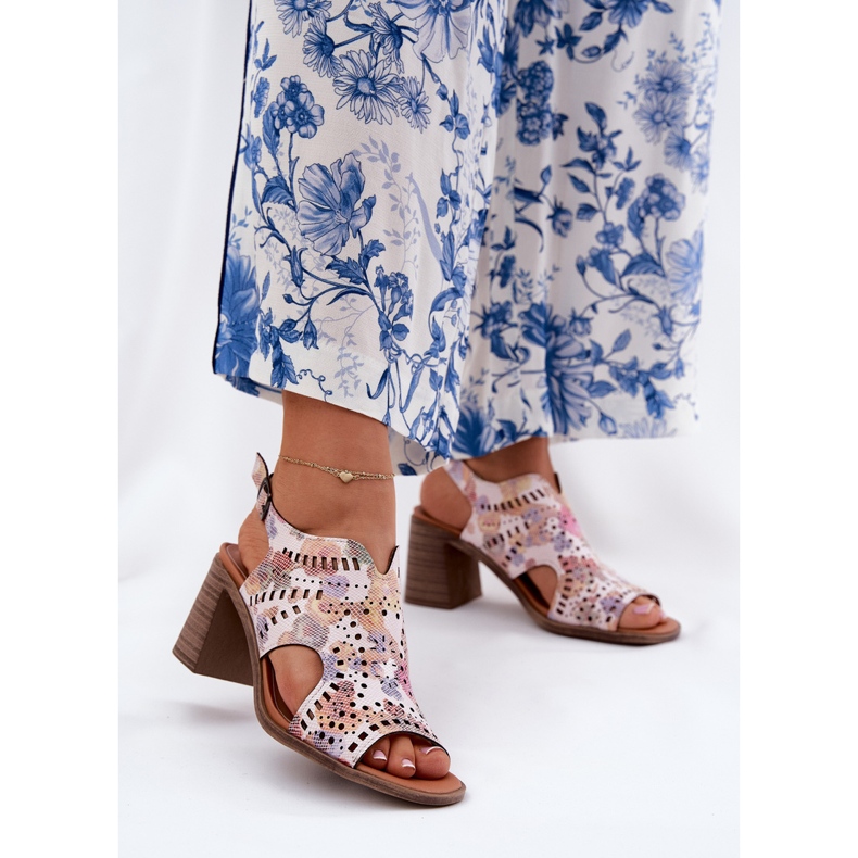 Jezzi OpenWork kvinnors sandaler på multicolor -posten mångfärgad 2