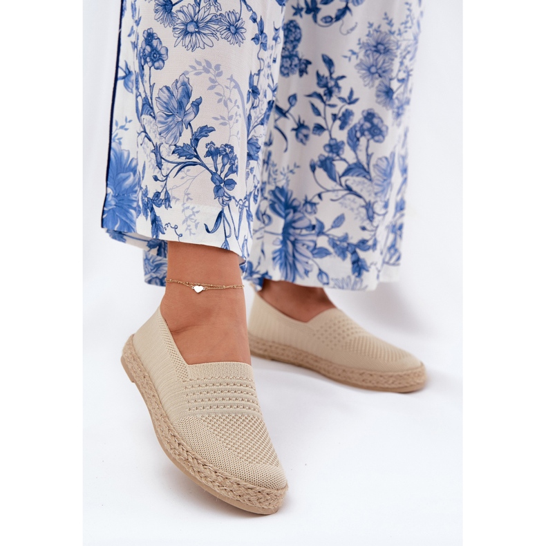Kvinnors espadrilles med Vinceza 13624 Beige flätor 2