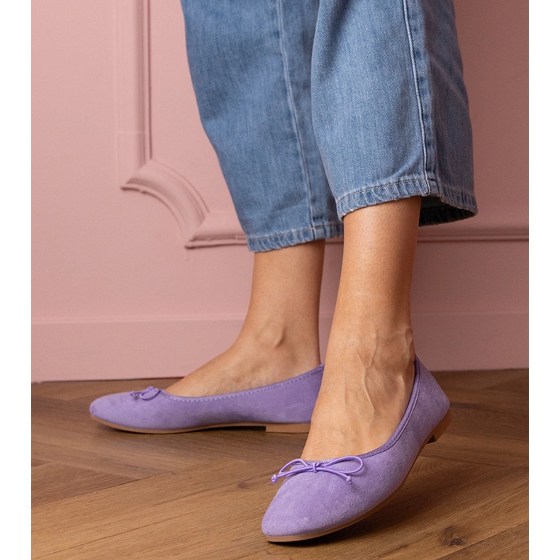 Violet Ballerinas med en båge från Ekozamsz purpur 1