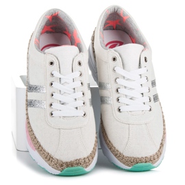 Kylie Sneakers med snörning, espadrillor brun grå 1