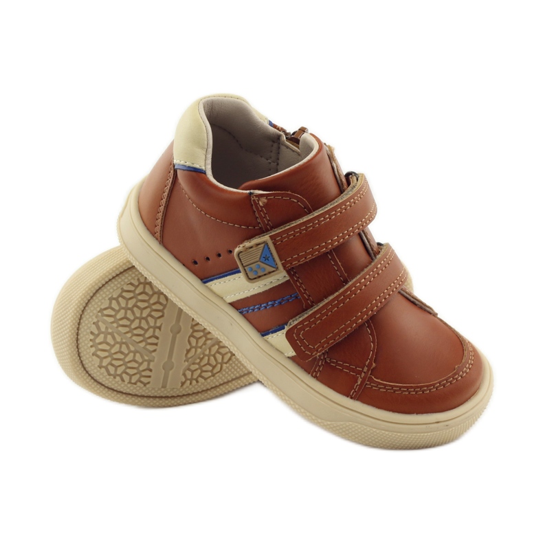 American Club Amerikanska 703915 stövlar i läder marinblå brun 3