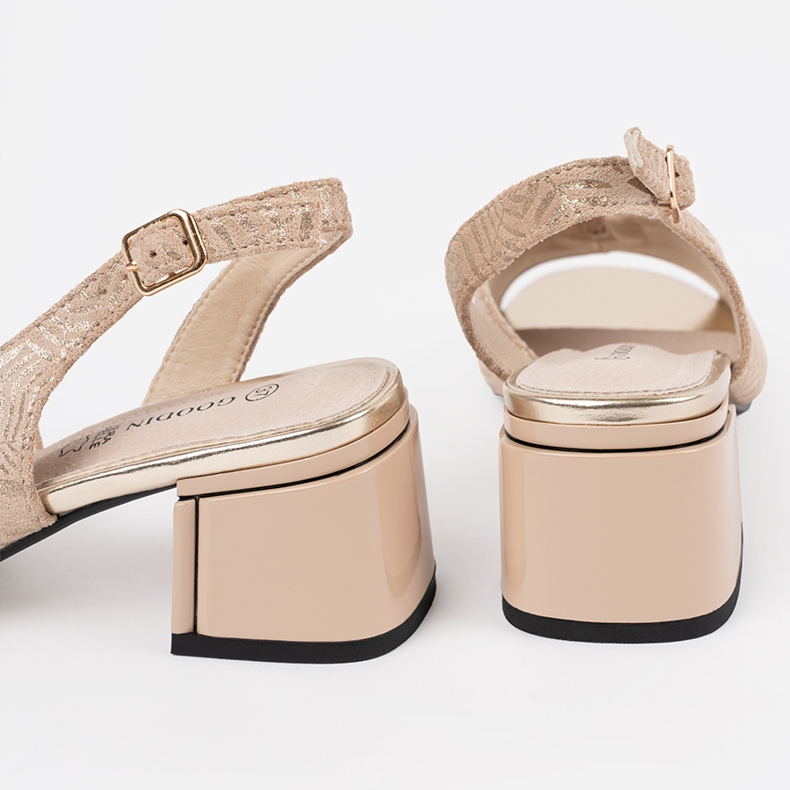 Goodin Beige klackar sandaler 1