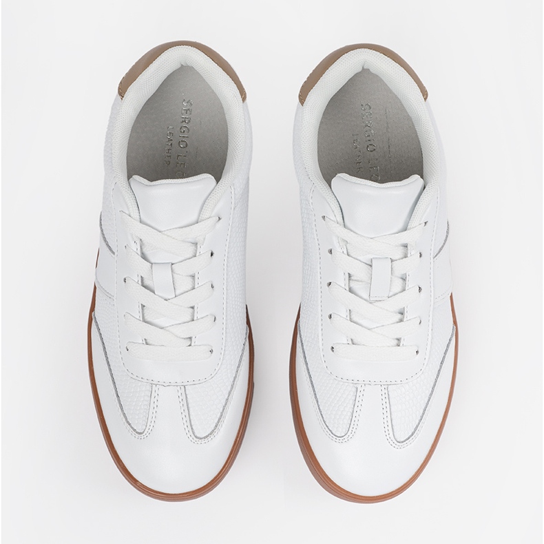 Suede White Sneakers Sergio Leone vit 1