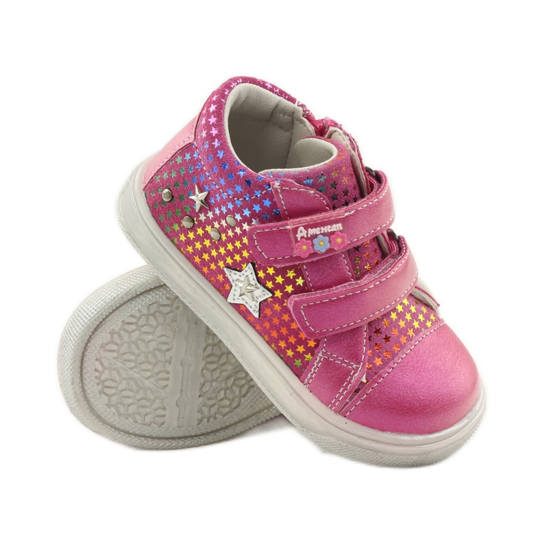 American Club Bekväma sportskor med stjärnan American 703925 rosa 3